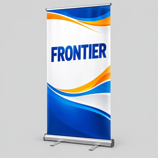  Frontier Blue Wave Roll - Up Banner